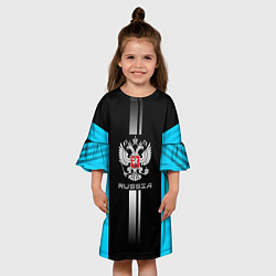 Платье клеш для девочки Russia, цвет: 3D-принт — фото 2