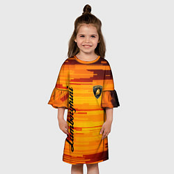 Платье клеш для девочки LAMBORGHINI, цвет: 3D-принт — фото 2