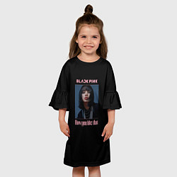Платье клеш для девочки BLACKPINK - Lisa, цвет: 3D-принт — фото 2