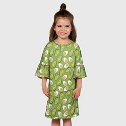 Платье клеш для девочки Avocado and Eggs, цвет: 3D-принт — фото 2