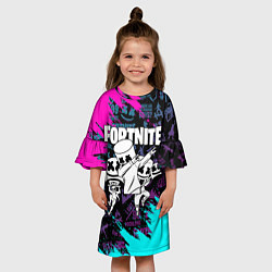 Платье клеш для девочки FORTNITE x MARSHMELLO, цвет: 3D-принт — фото 2