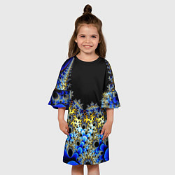 Платье клеш для девочки Фрактальная материя l Fractal, цвет: 3D-принт — фото 2