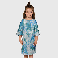 Платье клеш для девочки Разлитая краска, цвет: 3D-принт — фото 2