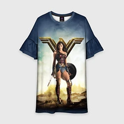 Платье клеш для девочки Wonder Woman, цвет: 3D-принт