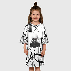 Платье клеш для девочки Токийский гуль, цвет: 3D-принт — фото 2