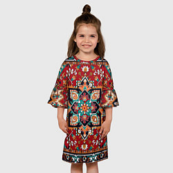 Платье клеш для девочки Классический ковер, цвет: 3D-принт — фото 2