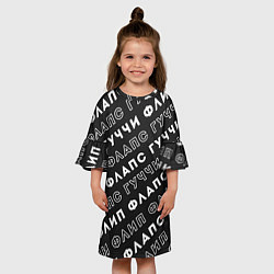 Платье клеш для девочки Гучи Флип Флапс, цвет: 3D-принт — фото 2
