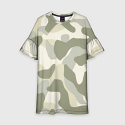Платье клеш для девочки Camouflage 1, цвет: 3D-принт