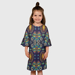 Платье клеш для девочки OWLS, цвет: 3D-принт — фото 2