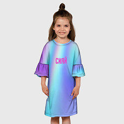 Платье клеш для девочки СИЯЙ, цвет: 3D-принт — фото 2