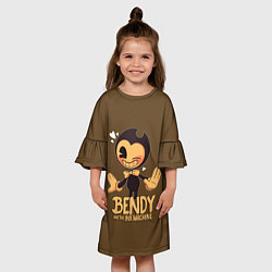Платье клеш для девочки Bendy And The Ink Machine, цвет: 3D-принт — фото 2