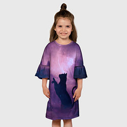 Платье клеш для девочки Star Cat, цвет: 3D-принт — фото 2