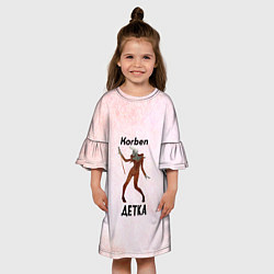 Платье клеш для девочки Корбен Детка, цвет: 3D-принт — фото 2