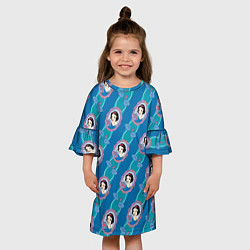Платье клеш для девочки Белоснежка, цвет: 3D-принт — фото 2