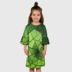 Платье клеш для девочки Мозайка из стекла, цвет: 3D-принт — фото 2