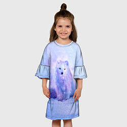 Платье клеш для девочки Полярная Лисица, цвет: 3D-принт — фото 2