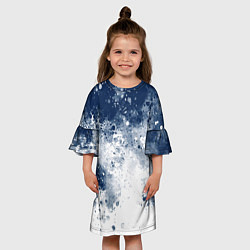 Платье клеш для девочки Чернильные капли, цвет: 3D-принт — фото 2