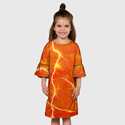 Платье клеш для девочки Молния, цвет: 3D-принт — фото 2