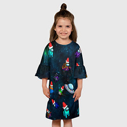 Платье клеш для девочки Among Us 2021, цвет: 3D-принт — фото 2