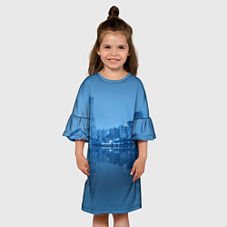 Платье клеш для девочки New York, цвет: 3D-принт — фото 2