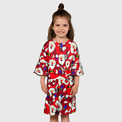 Платье клеш для девочки Дед Санта, цвет: 3D-принт — фото 2