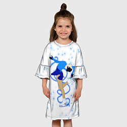 Платье клеш для девочки Фигурное катание, цвет: 3D-принт — фото 2