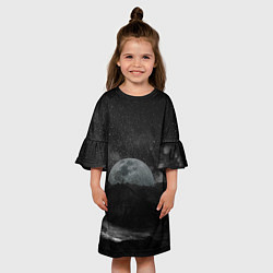 Платье клеш для девочки Луна, цвет: 3D-принт — фото 2