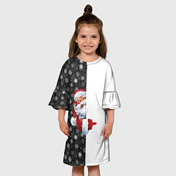 Платье клеш для девочки Дедушка Мороз, цвет: 3D-принт — фото 2