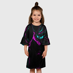 Платье клеш для девочки Glitch, цвет: 3D-принт — фото 2