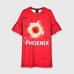 Платье клеш для девочки Phoenix, цвет: 3D-принт