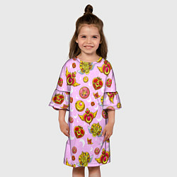 Платье клеш для девочки Сейлор Мун, цвет: 3D-принт — фото 2