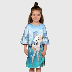 Платье клеш для девочки Paimon, цвет: 3D-принт — фото 2