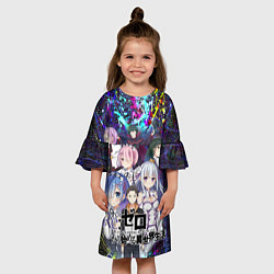Платье клеш для девочки Re:Zero Жизнь с нуля, цвет: 3D-принт — фото 2