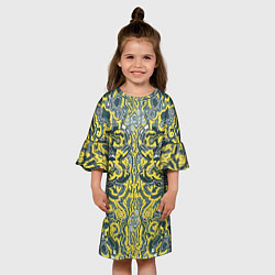 Платье клеш для девочки УЗОР , ФУТУРИЗМ,, цвет: 3D-принт — фото 2