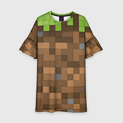 Детское платье Minecraft камуфляж