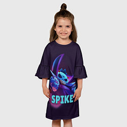 Платье клеш для девочки Темный Лорд Спайк Brawl Stars, цвет: 3D-принт — фото 2
