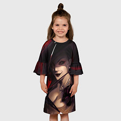 Платье клеш для девочки Resident Evil Village, цвет: 3D-принт — фото 2