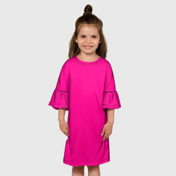 Платье клеш для девочки РОЗОВАЯ МАСКА, цвет: 3D-принт — фото 2