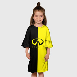 Платье клеш для девочки INFINITI logo, цвет: 3D-принт — фото 2