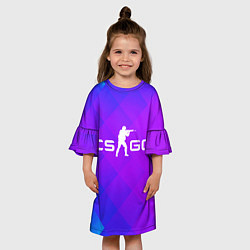 Платье клеш для девочки CS GO Disco Tech v2, цвет: 3D-принт — фото 2