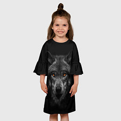 Платье клеш для девочки Evil Wolf, цвет: 3D-принт — фото 2