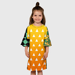 Платье клеш для девочки ТАНДЖИРО ЗЕНИТЦУ ТОМИОКА, цвет: 3D-принт — фото 2