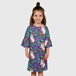 Платье клеш для девочки Маленькие Единорожки, цвет: 3D-принт — фото 2
