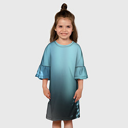 Платье клеш для девочки Водяные свечения, цвет: 3D-принт — фото 2