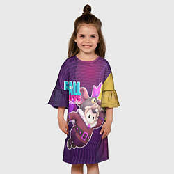 Платье клеш для девочки FALL GUYS Мышиный король, цвет: 3D-принт — фото 2