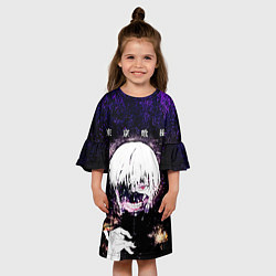 Платье клеш для девочки Kaneki Ken Tokyo Ghoul, цвет: 3D-принт — фото 2