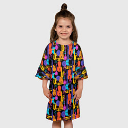 Платье клеш для девочки Джаз, цвет: 3D-принт — фото 2