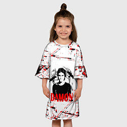 Платье клеш для девочки Дневники вампира,, цвет: 3D-принт — фото 2