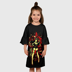 Платье клеш для девочки GENSHIN IMPACT, ЭМБЕР, цвет: 3D-принт — фото 2
