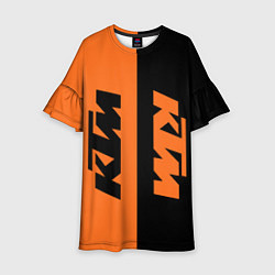 Платье клеш для девочки KTM КТМ Z, цвет: 3D-принт